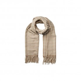 шал,ръкавици,шапки,и,шалове,pieces,jira,wool,scarf,beige,(silver,mink,aop,check)