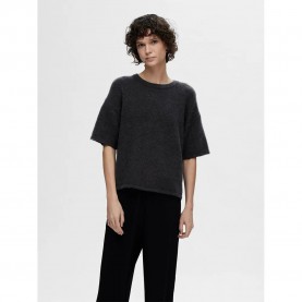тениска,дамски,тениски,selected,maline,liliana,short,sleeve,t,shirt,black