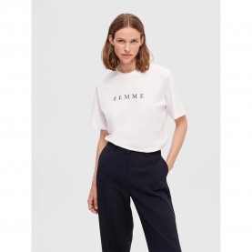 тениска,дамски,тениски,selected,vilja,short,sleeve,t,shirt,beige,(bright,white,print,black)