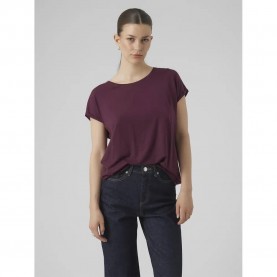тениска,дамски,тениски,vero,moda,ava,plain,short,sleeve,t,shirt,purple,(winetasting)