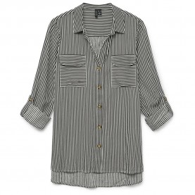 риза,с,дълъг,ръкав,дамски,блузи,дамски,ризи,vero,moda,bumpy,new,long,sleeve,shirt,grey,(chocolate,torte,stripes,snow,white)
