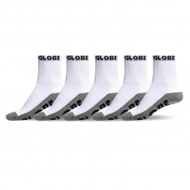 юношески,чорапи,детски,чорапи,globe,youth,quarter,short,socks,5,pairs,white,(white,grey)
