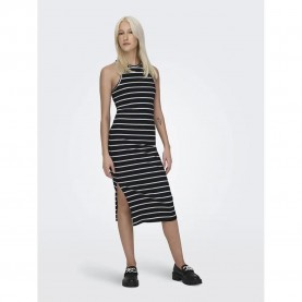 рокля,дамски,поли,и,рокли,only,belfast,sleeveless,midi,dress,multicolor,(black,stripes,thin,white,stripes)