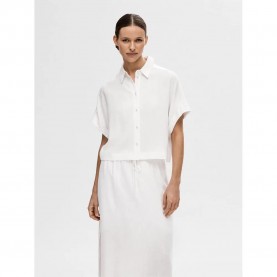 риза,с,къс,ръкав,дамски,блузи,дамски,ризи,selected,viva,short,sleeve,shirt,white