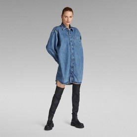 рокля,дамски,поли,и,рокли,g,star,d23675,d301,long,sleeve,short,dress,blue