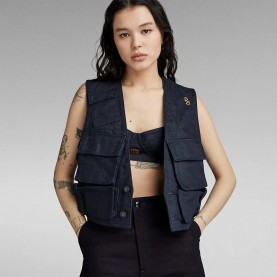 Потник G-Star Multi Pocket vest - Blue (Raw Denim) потник,дамски,жилетки,g,star,multi,pocket,vest,blue,(raw,denim)