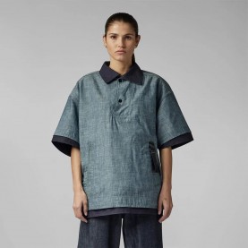 Блуза с яка G-Star Reversible Polo short sleeve shirt - Grey (Raw Denim) блуза,с,яка,мъжки,ризи,g,star,reversible,polo,short,sleeve,shirt,grey,(raw,denim)