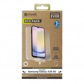 Muvit for change Screen Protector + Galaxy A25 phone case 5G - Clear (Clear) други,аксесоари,muvit,for,change,screen,protector,+,galaxy,a25,phone,case,5g,clear,(clear)