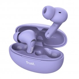слушалки,слушалки,trust,25297,tws,wireless,earphones,purple,(purple)