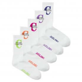 чорапи,мъжки,чорапи,jack,&,jones,fiji,tennis,socks,white,(white,pack,white,white,white,white)