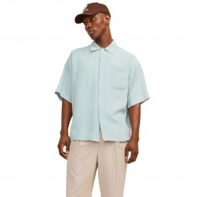 риза,с,къс,ръкав,мъжки,ризи,jack,&,jones,john,short,sleeve,shirt,gray,mist,(white)