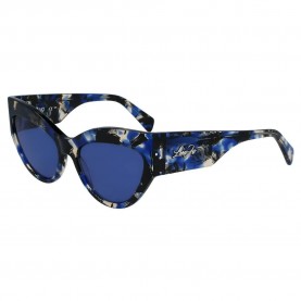 слънчеви,очила,слънчеви,очила,liu·jo,787s,sunglasses,textured,black,blue,ice,(blue)