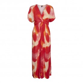 рокля,дамски,поли,и,рокли,vero,moda,jade,short,sleeve,long,dress,orange