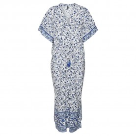 Рокля Vero moda Milan short sleeve midi dress - Multicolor (Snow White / Aop Milan Mazarine Blue) рокля,дамски,поли,и,рокли,vero,moda,milan,short,sleeve,midi,dress,multicolor,(snow,white,aop,milan,mazarine,blue)