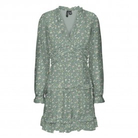 рокля,дамски,поли,и,рокли,vero,moda,smilla,long,sleeve,midi,dress,green,(laurel,wreath,aop,luna)