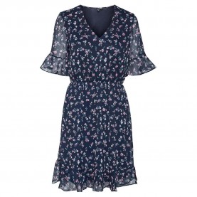 сако,дамски,поли,и,рокли,vero,moda,smilla,short,sleeve,short,dress,multicolor,(navy,blazer,aop,luna)