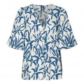 дамски,блузи,дамски,ризи,vero,moda,zana,short,sleeve,blouse,multicolor,(cloud,dancer,aop,ibiza,blue,strokes)