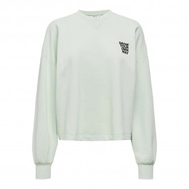 блуза,дамски,блузи,only,pixas,sweatshirt,subtle,green,print,floristic,(white)