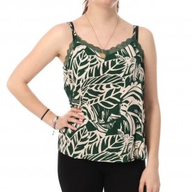 тениска,дамски,тениски,jdy,gaya,sleeveless,t,shirt,eden,aop,tapioca,tropical,flower,(green)