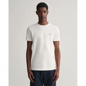 тениска,мъжки,тениски,gant,2013033,short,sleeve,t,shirt,white,(eggshell)