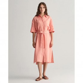 рокля,дамски,поли,и,рокли,gant,4503319,short,sleeve,midi,dress,orange