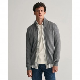 блуза,мъжки,пуловери,gant,casual,full,zip,sweater,grey,(dark,grey,melange)