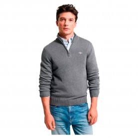 блуза,мъжки,пуловери,gant,casual,half,zip,sweater,grey,(dark,grey,melange)