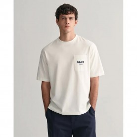 тениска,мъжки,тениски,gant,graphic,short,sleeve,t,shirt,beige,(eggshell)