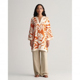 дамски,блузи,дамски,ризи,gant,rel,palm,print,caftan,long,sleeve,blouse,orange