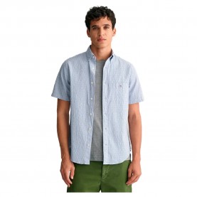 риза,с,къс,ръкав,мъжки,ризи,gant,seersucker,short,sleeve,shirt,blue,(saxony,blue)