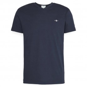тениска,мъжки,тениски,gant,shield,short,sleeve,v,neck,t,shirt,evening,blue,(blue)