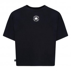 Детска тениска Converse kids Chuck Patch Boxy short sleeve T-shirt - Black (Black) детска,тениска,мъжки,тениски,дамски,тениски,converse,kids,chuck,patch,boxy,short,sleeve,t,shirt,black,(black)