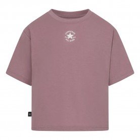 Детска тениска Converse kids Chuck Patch Boxy short sleeve T-shirt - Pink (Night Flamingo) детска,тениска,мъжки,тениски,дамски,тениски,converse,kids,chuck,patch,boxy,short,sleeve,t,shirt,pink,(night,flamingo)