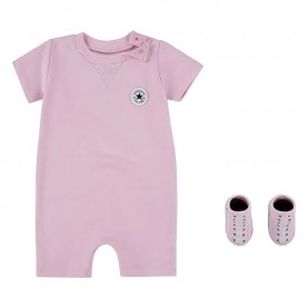 Детски гащеризон Converse kids Lil Chuck short sleeve jumpsuit - Pink (Cherry Blossom) детски,гащеризон,детски,облекла,за,момичета,converse,kids,lil,chuck,short,sleeve,jumpsuit,pink,(cherry,blossom)