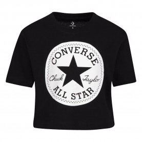 Детска тениска Converse kids Sig Chuck Patch Boxy short sleeve T-shirt - Black (Black) детска,тениска,мъжки,тениски,дамски,тениски,converse,kids,sig,chuck,patch,boxy,short,sleeve,t,shirt,black,(black)