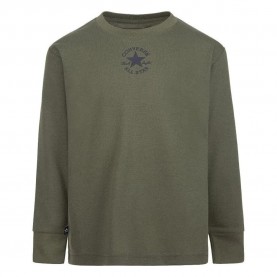 Детска тениска Converse kids Sustainable Core long sleeve T-shirt - Green (Utility) детска,тениска,мъжки,тениски,дамски,тениски,converse,kids,sustainable,core,long,sleeve,t,shirt,green,(utility)