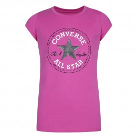 Детска тениска Converse kids Timels Chuck Patch short sleeve T-shirt - Pink (Mod Pink) детска,тениска,мъжки,тениски,дамски,тениски,converse,kids,timels,chuck,patch,short,sleeve,t,shirt,pink,(mod,pink)