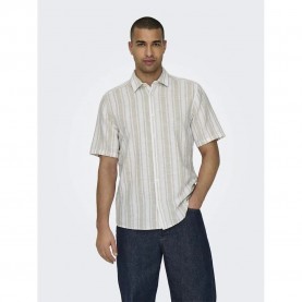 риза,с,къс,ръкав,мъжки,ризи,only,&,sons,caiden,short,sleeve,shirt,chinchilla,(beige)