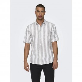 риза,с,къс,ръкав,мъжки,ризи,only,&,sons,caiden,short,sleeve,shirt,dusty,olive,(white)