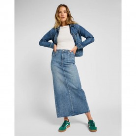 пола,дамски,поли,и,рокли,lee,back,slit,long,skirt,blue