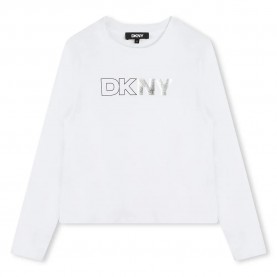 Тениска DKNY D62037 long sleeve T-shirt - White (White) тениска,мъжки,тениски,дамски,тениски,dkny,d62037,long,sleeve,t,shirt,white,(white)