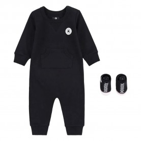 Детски гащеризон Converse kids Lil Chuck long sleeve jumpsuit - Black (Black) детски,гащеризон,детски,облекла,за,момчета,converse,kids,lil,chuck,long,sleeve,jumpsuit,black,(black)