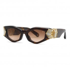 слънчеви,очила,слънчеви,очила,philipp,plein,spp136m,woman,sunglasses,shiny,dark,havana,(brown)