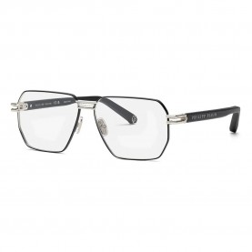 очила,philipp,plein,vpp114m,glasses,shiny,palladium,w,semi,matt,black,parts,(black)