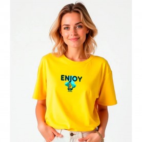 тениска,дамски,тениски,kruskis,enjoy,short,sleeve,t,shirt,yellow,(yellow)