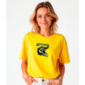 тениска,дамски,тениски,kruskis,motocross,helmet,short,sleeve,t,shirt,yellow,(yellow)