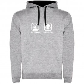 суичър,мъжки,пуловери,kruskis,problem,solution,padel,bicolor,hoodie,heather,grey,black,(grey)