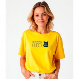 тениска,дамски,тениски,kruskis,speed,junkie,short,sleeve,t,shirt,yellow,(yellow)