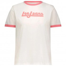 тениска,дамски,тениски,lee,ringer,short,sleeve,t,shirt,cassie,pink,(pink)