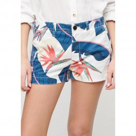 Къси панталони Superdry Vintage Hot shorts - Multicolor (Optic Coral Paradise) къси,панталони,дамски,панталони,superdry,vintage,hot,shorts,multicolor,(optic,coral,paradise)